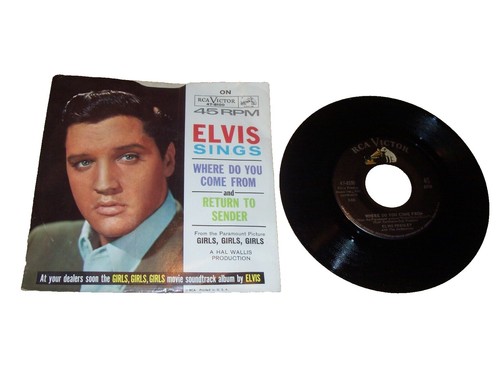 45 RPM Elvis Presley Pledging My Love, Way Down 1977 RCA Record PB