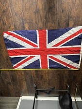 3'x5' UK Nylon Flag Great Britain British Jack England United Kingdom Huge EUC