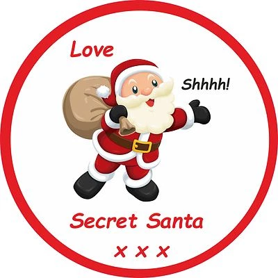 Secret Santa Gift Labels Christmas Stickers ideal For giving gifts anonymously