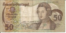 PORTUGAL 50$00 ESCUDOS 01/02/1980 Ch.9