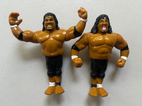 WWF Hasbro Headshrinkers Fatu & Samu 1993 Loose Vintage WWE Wrestling Figures