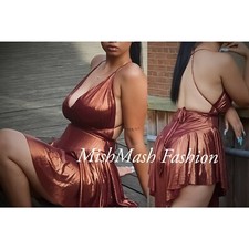 LAST ONE SALE NEW BRONZE PLAYSUIT DRESS SIZE UK 10/12