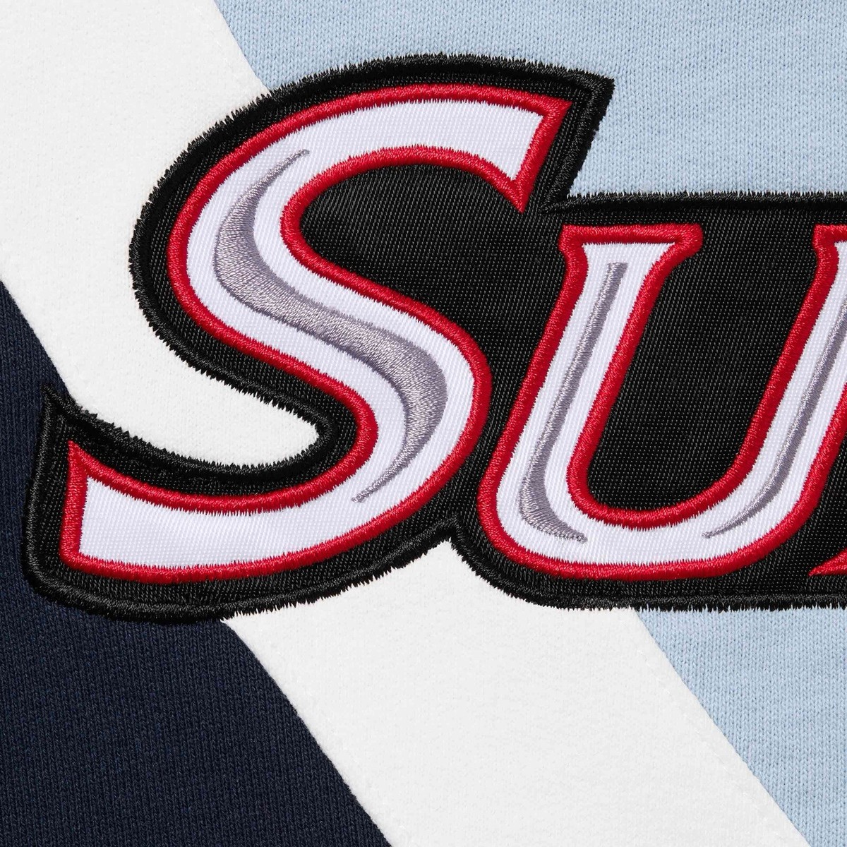 Supreme Equipe Half Zip Sweatshirt Unite Light Blue Size S