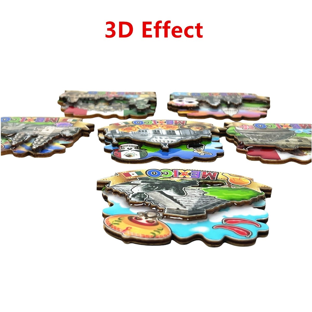 Magnete Frigorifero 3D Los Cabos Messico - Souvenir Da Viaggio In Resina, 7,3x6 Cm