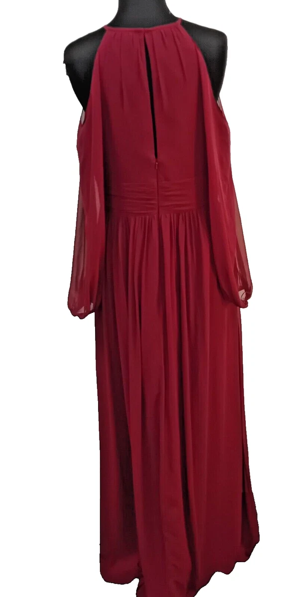 claret bridesmaid dresses uk Morilee Claret Chiffon Sleeve Bridesmaid Gown Size 14 Style 21594  DYL  Fashions