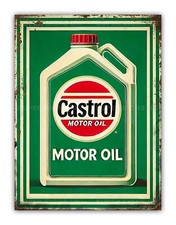 Castrol Motor Oil Style Metal Garage Sign Mancave Workshop Shed