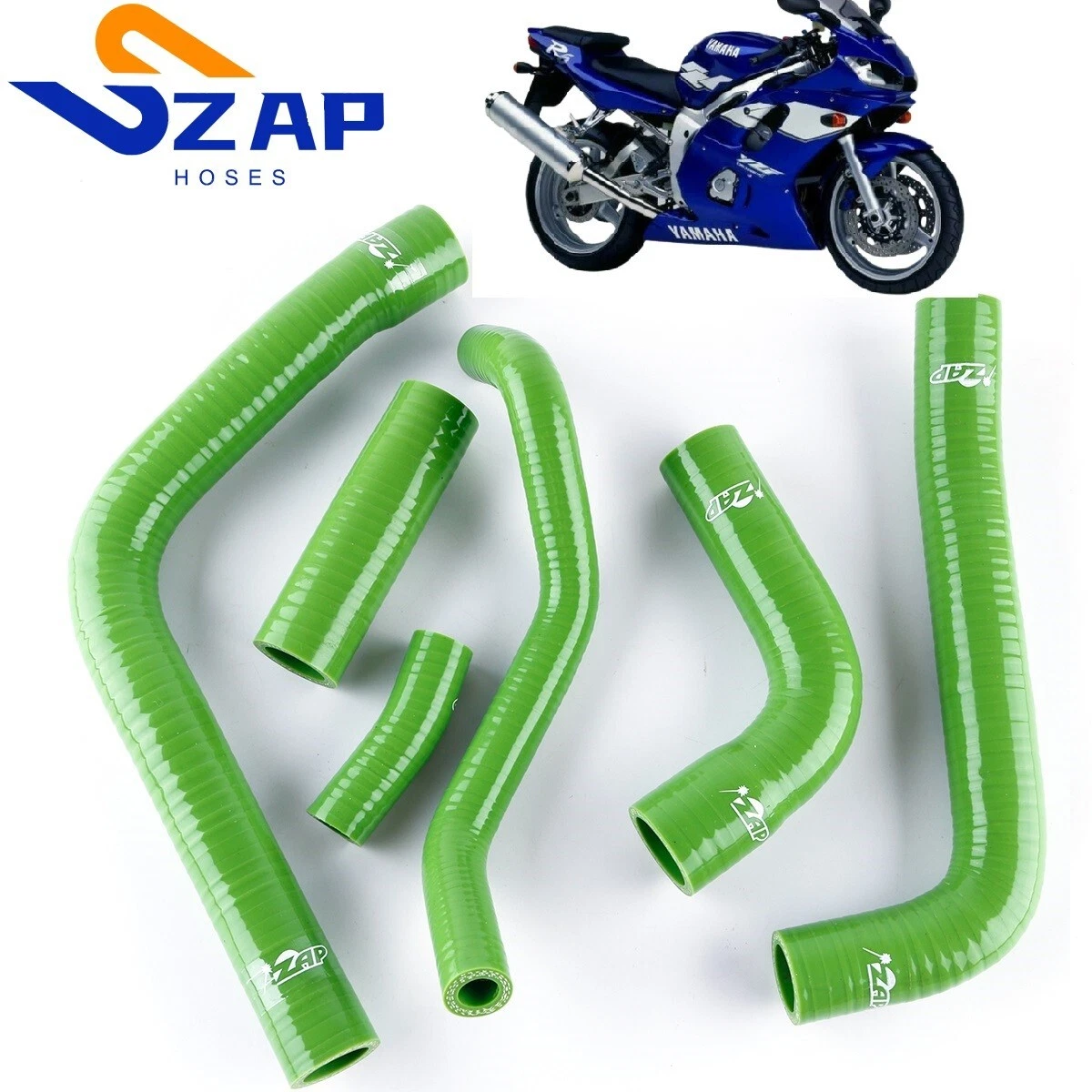 6 Pcs Green Yamaha Radiator Coolant Hose Pipe For 1999 2000 2001