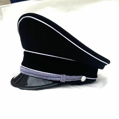 black military visor cap