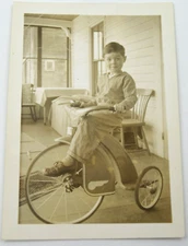 1937 Original Photo - American National Streamline Boy w/Tricycle, Van Doren