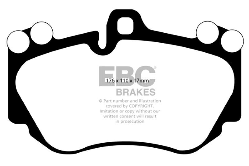 EBC - Compatible with 05-10 Lamborghini Murcielago 6.5 (4 Pad set)(Cast Iron Rot