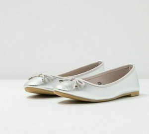 wide silver pumps
