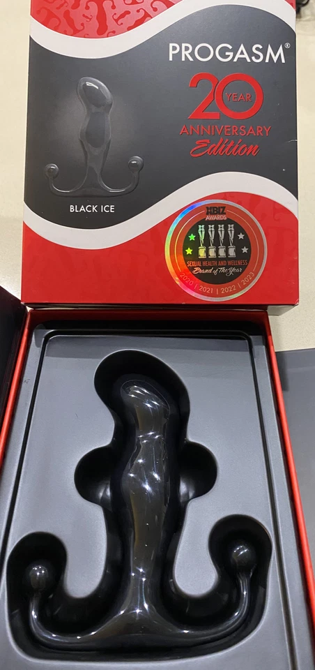 Masajeador de próstata masculino hielo negro aneros juguete sexual anal original enchufe trasero Foto 2 de 2
