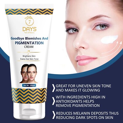 7 Days Bye Bye Pigment Blemishes Removal Cream 100gm kostenloser Versand
