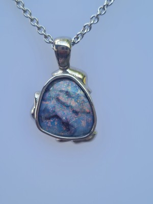 925er Silber Anhänger mit einem Opal Matrix (Ohne Kette)