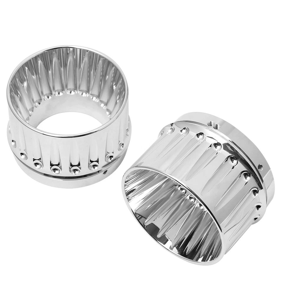 Puntas de escape cromadas de 4,4" solo para silenciadores antideslizantes para megáfono Harley Touring Foto 4 de 4