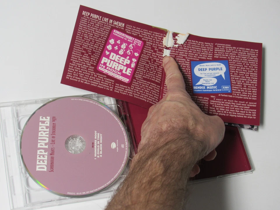 Deep Purple Live in Stockholm (2xCD Eagle Records) *Inlay DAMAGE* buy2 get1 FREE Foto 4 de 4
