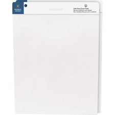 Business Source Self-Stick Easel Pads, 25"x30", 30 Shts/Pad, 2/PK, White