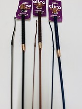 Image of DRESSAGE SCHOOLING WHIP 100CM ROSE GOLD ELICO. BLACK, BROWN, NAVY *FREE POSTAGE*