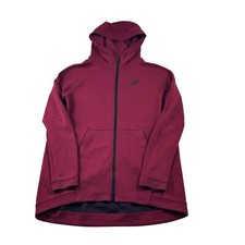 Nike Tech Fleece Berry Red Full Zip Hooded Men  s Track Jacket Size Small