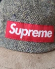 FW11 Supreme Donegal Wool Suede Visor Camp Cap grey Hat vintage 2011 Very Rare