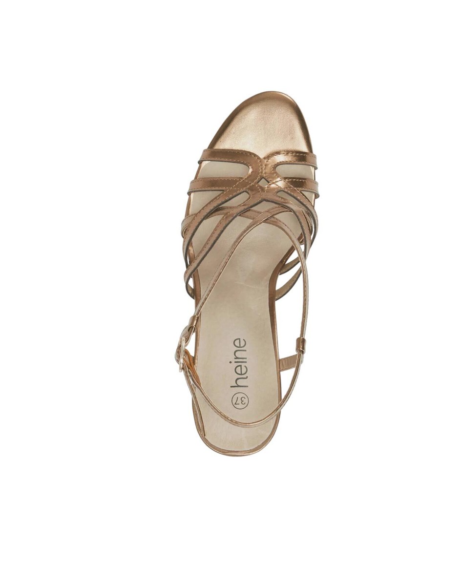 HEINE Damen Riemchensandalette, bronzefarben