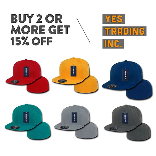DECKY MENS PLAIN FITTED BASEBALL HAT 