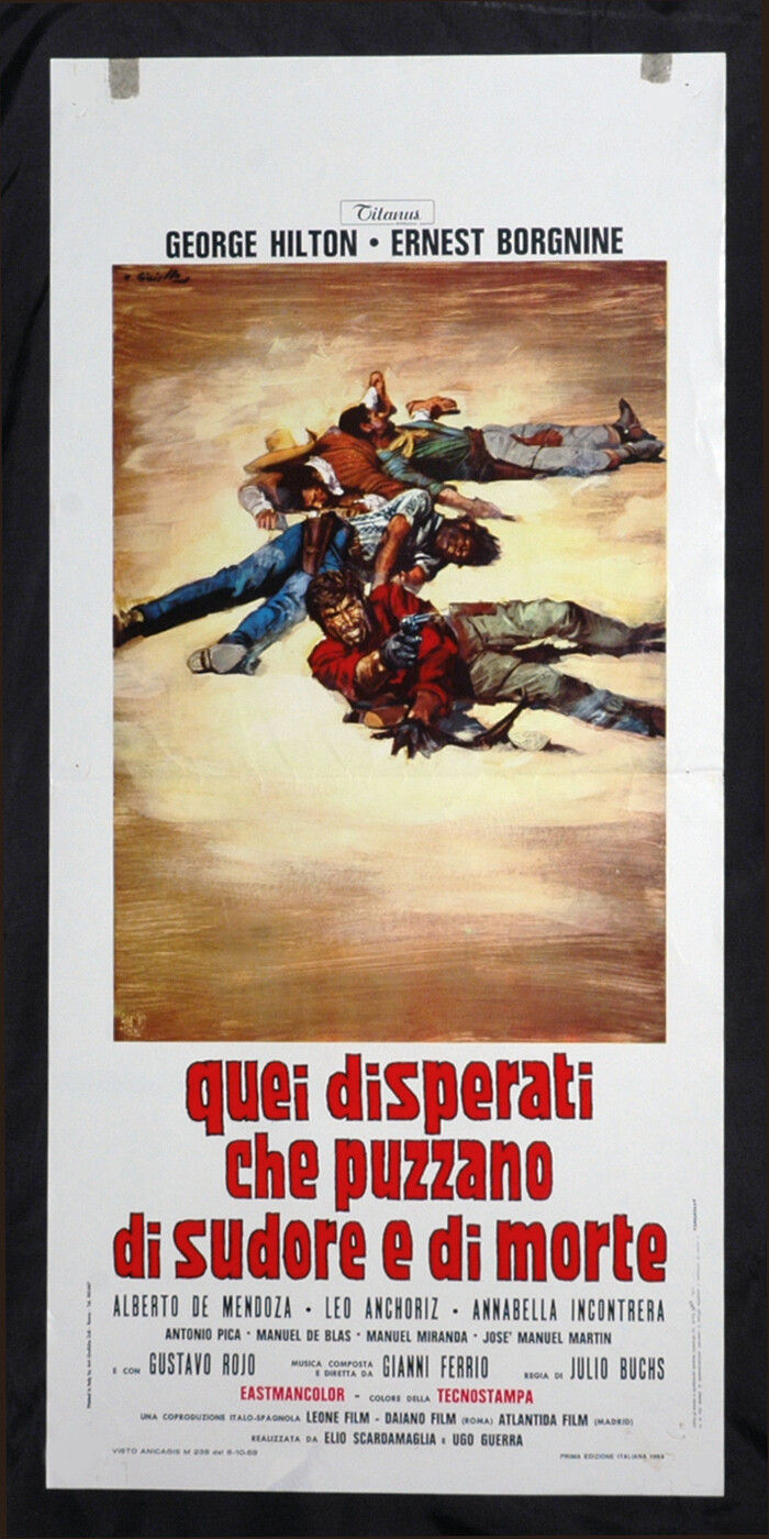 Locandina originale film Quei disperati che puzzano di sudore e di morte (1969) - Regia di Julio Buchs