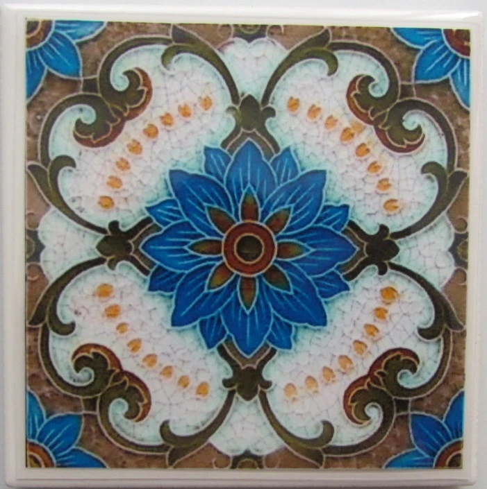 Juego de posavasos para azulejos - Vidrieras - Juego de 4 - (Compra 2 juegos cualquiera - Obtén 1 juego gratis) A Foto 2 de 4