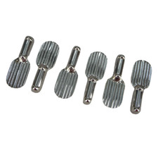 CHRISTOFLE 6x Art deco Messerbänkchen Strié versilbert Messerbank Porte Couteau