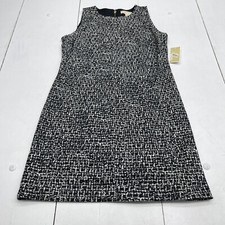 Michael Kors Black White Sheath Sleeveless Dress Women’s Size Large