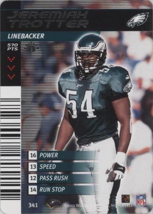 2001-02 NFL Showdown 1st Edition Jeremiah Trotter #341 - 1 of 2