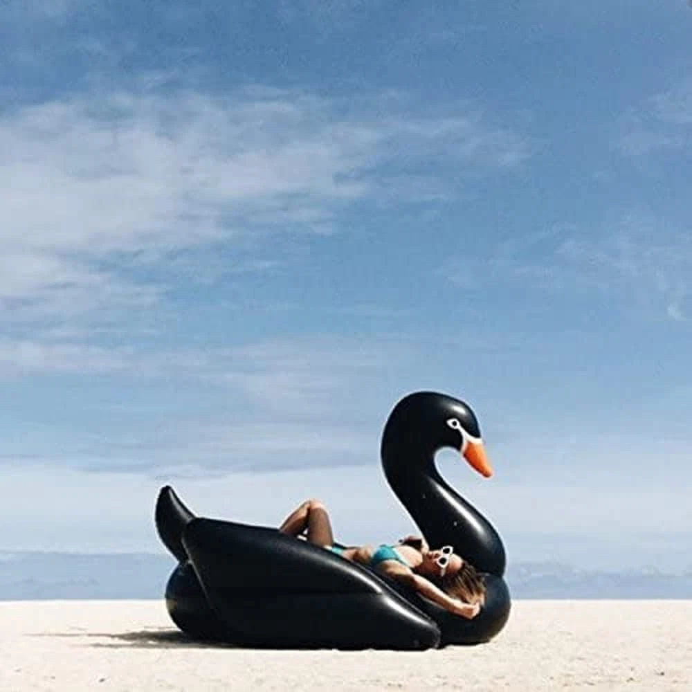 Swan blow hotsell up pool toy