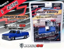 Maisto BossCo SQUAREBODY 1987 Chevy Silverado 87 Chevrolet Metallic Blue