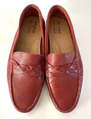 MARC JOSEPH Red Flat Loafers 9.5 Slip On Casual Comfort  display picture 1