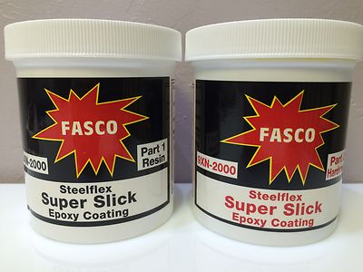 FASCO STEELFLEX SUPER SLICK EPOXY COATING 1 Qt kit FREE PIGMENT  pn 9XN2000