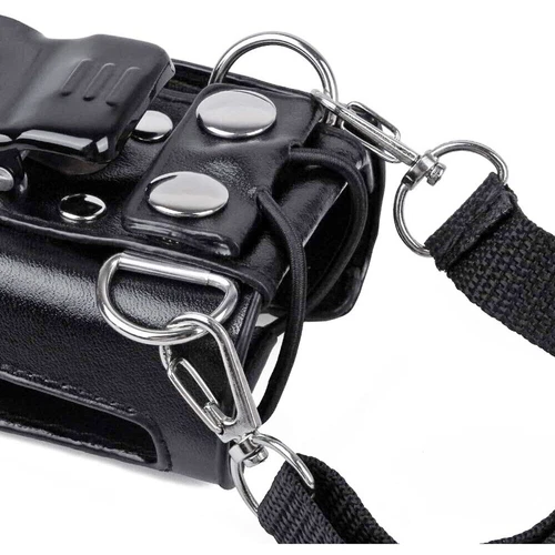Hard Leather Case Carrying Holder Holster For Motorola Two Way Radio With Strap - Picture 6 of 8
