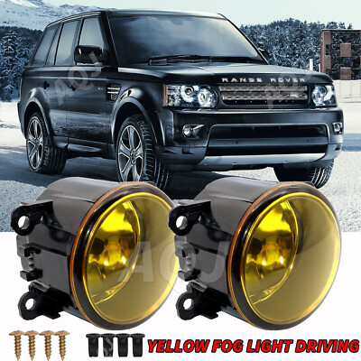 Bumper Clear yellow Fog Light Lamps 2x For Land Rover Range Rover Sport 09-13