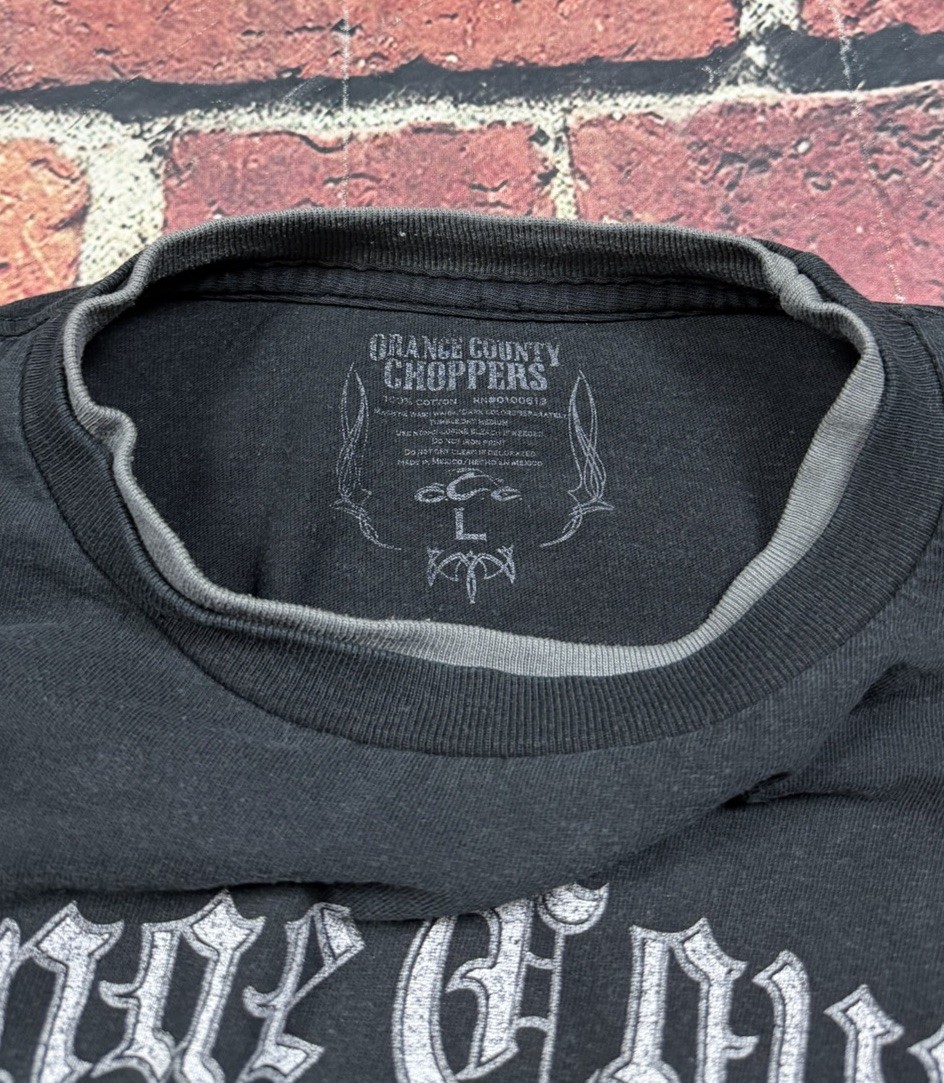 Vtg Orange County Choppers Thermal Tribal Sword Long Sleeve T