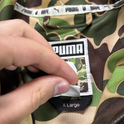 A Bathing Ape x Puma BAPE FC Soccer Warm Up Track Jacket Bape Camo Green XL Mens - Picture 10 of 13