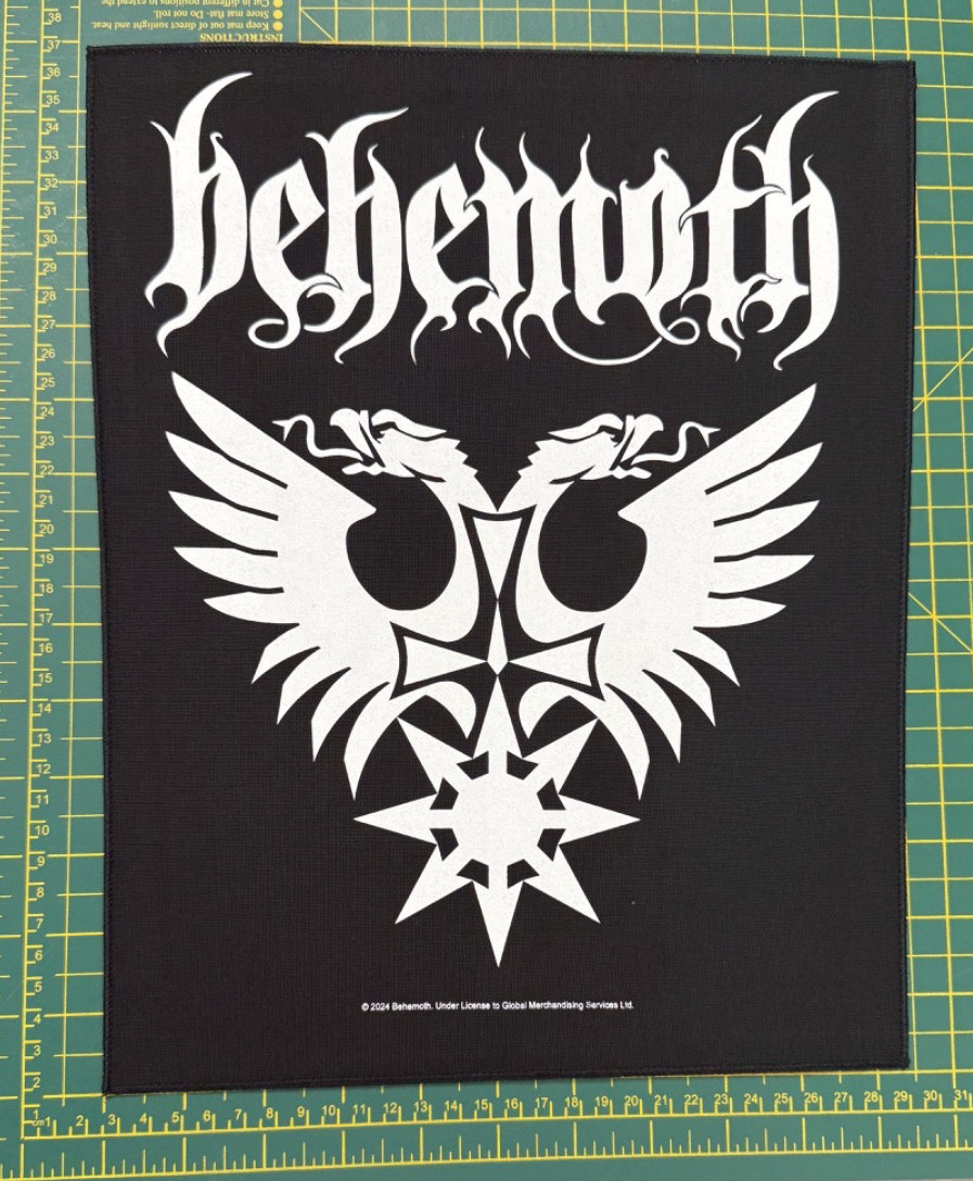 Behemoth Eagle Large Size Printed Sew On Back Patch Officially Licensed