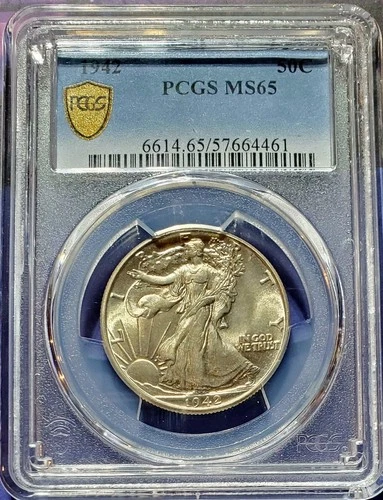 BEAUTIFUL 1942 Half Dollars Liberty Walking PCGS MS 65