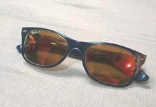 Ray-Ban New Wayfarer RB 2132 Color 6053/71 Blue Size 52-18-145 Prescription