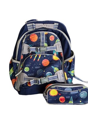  Pottery Barn Kids Solar System Large Mackenzie Backpack PLUS RARE PENCIL POUCH