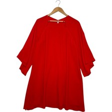 Halston Dress Womens 10 Red Kimono Sleeve Cocktail Evening Holiday Chiffon