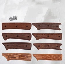 1 Paar DIY Messergriff Massivholzgriff Ersatzgriff Griff Messerzubeh&ouml;r Skalen