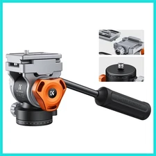 Fluid Head, Silky-Smooth, Stable Tripod Fluid Head for pan and tilt,Arca Swis...