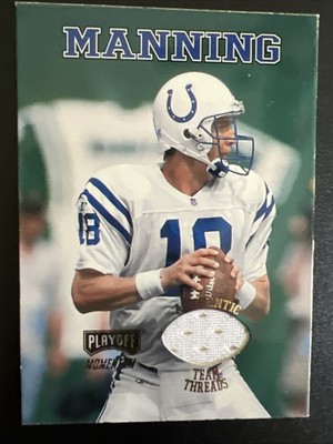 1998 Playoff Momentum SSD-Team Threads Peyton Manning #18 Away Jerseys
