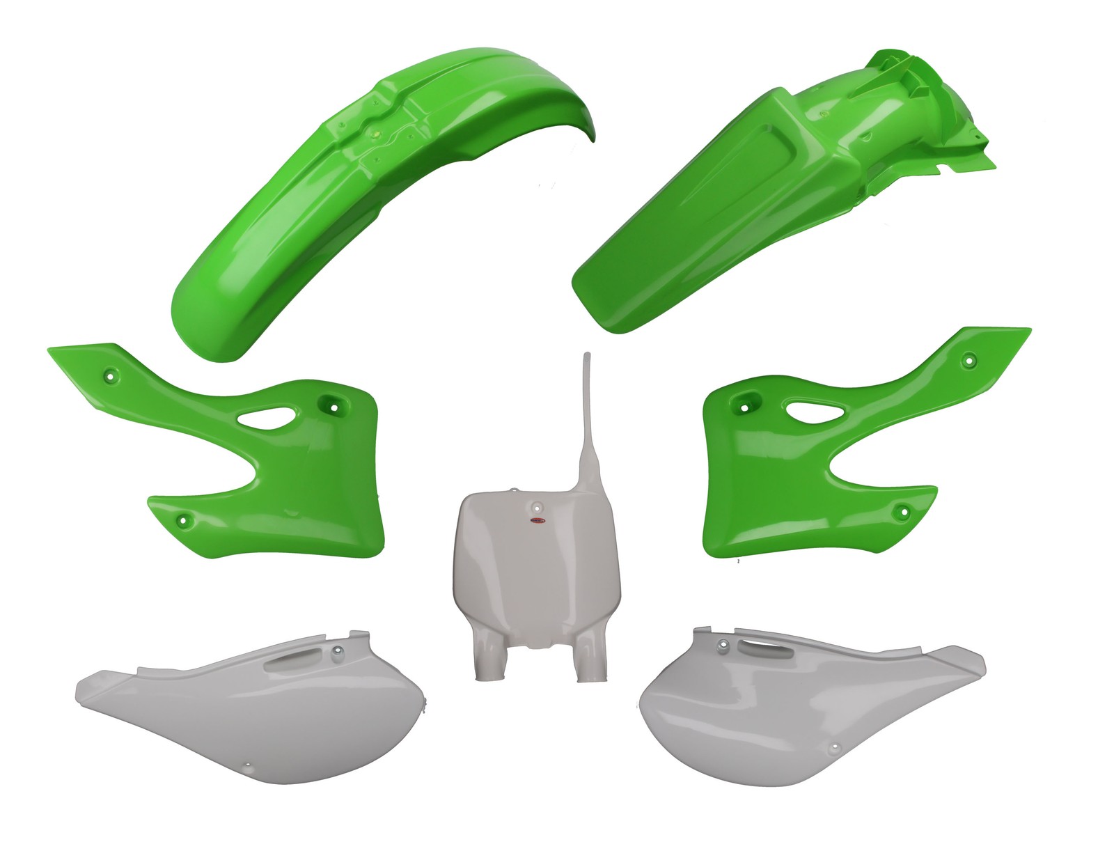 Rtech Plastic Kit Fits Kawasaki KX 125 250 99-02 Green/White