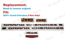 Black Red Front Rear Jeep Summit 4x4 Door Grand Cherokee Emblem 2021 2row