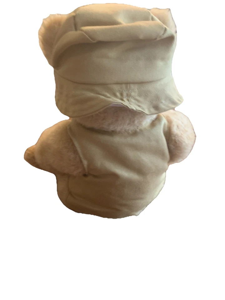 VTG 1992 Vermont Teddy Bear Company Plush Brown Fully Jointed Fisherman Safari - Image 4 of 4